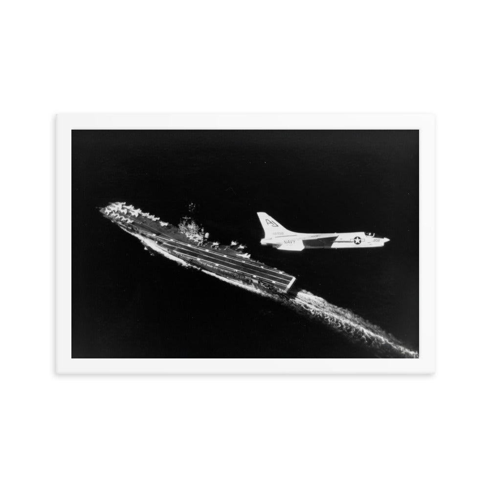 F-8 Crusader In Flight Framed poster - I Love a Hangar