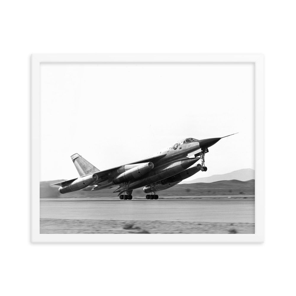 B-58 Hustler Take-Off Framed poster - I Love a Hangar