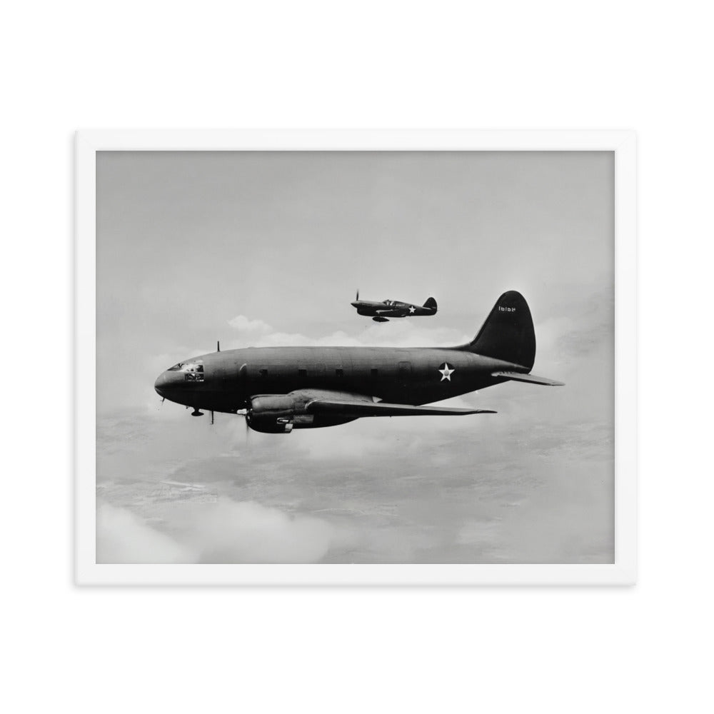 C-46 Commando Framed poster - I Love a Hangar
