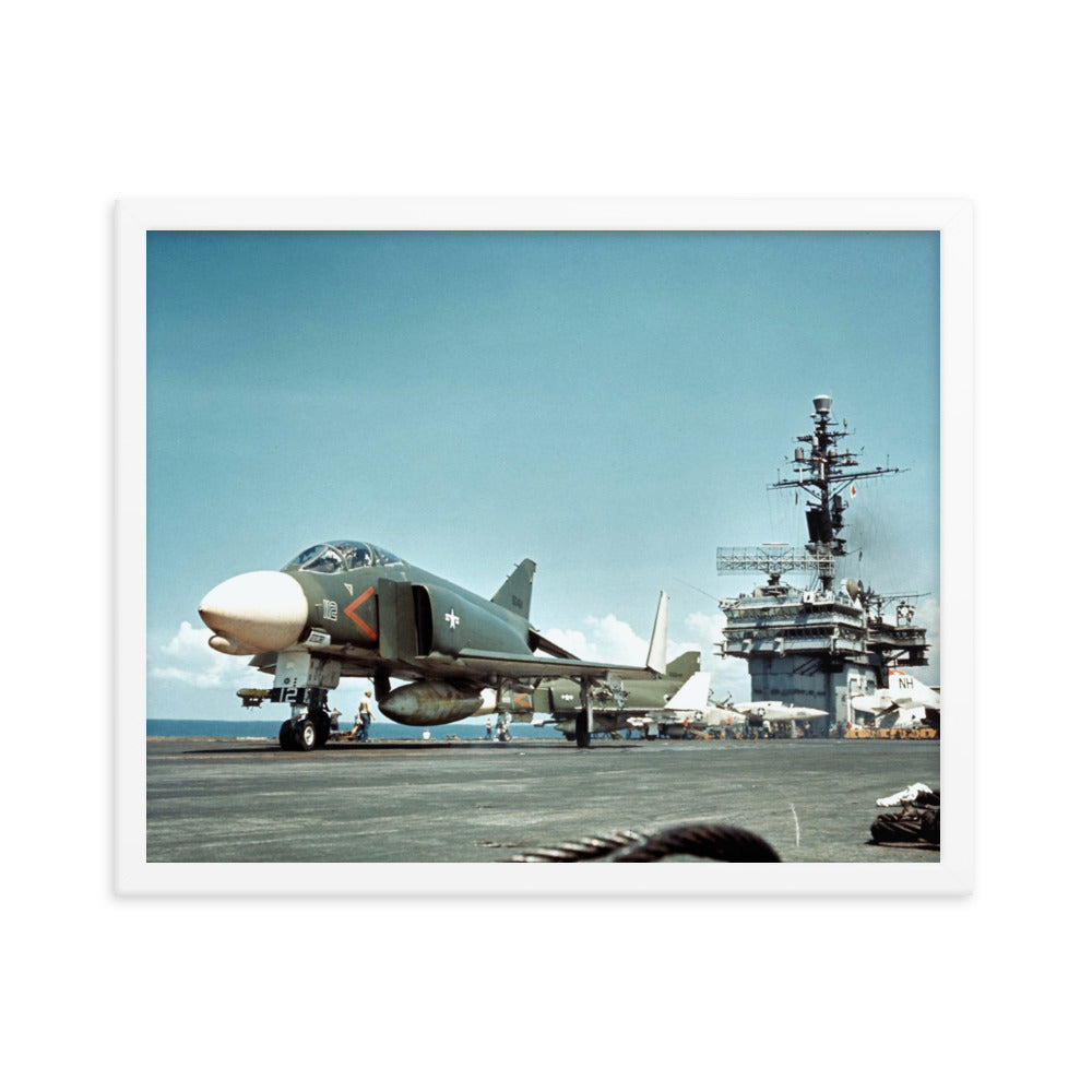 F-4G Camouflaged Phantom Framed poster - I Love a Hangar