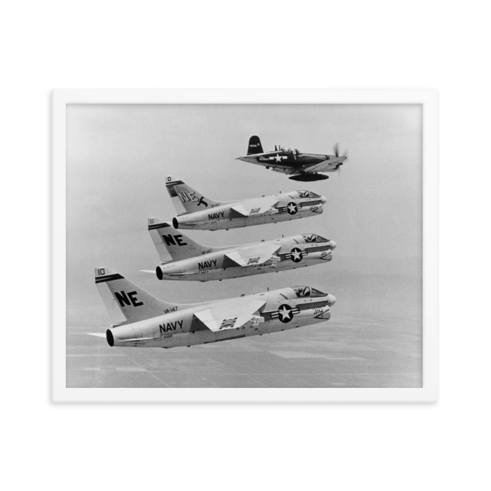 Corsair Formation Framed poster - I Love a Hangar