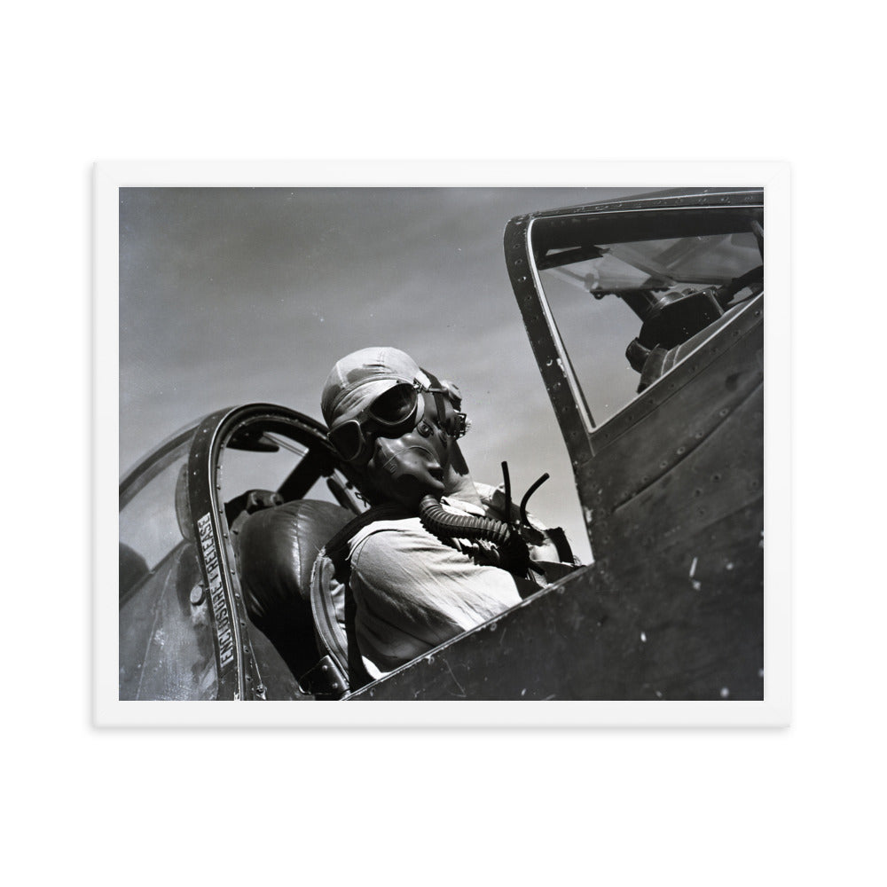 F4U Corsair Pilot Framed poster