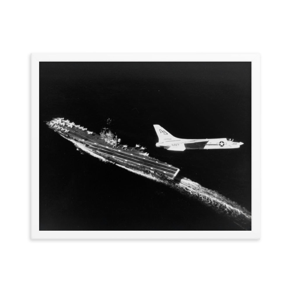 F-8 Crusader In Flight Framed poster - I Love a Hangar