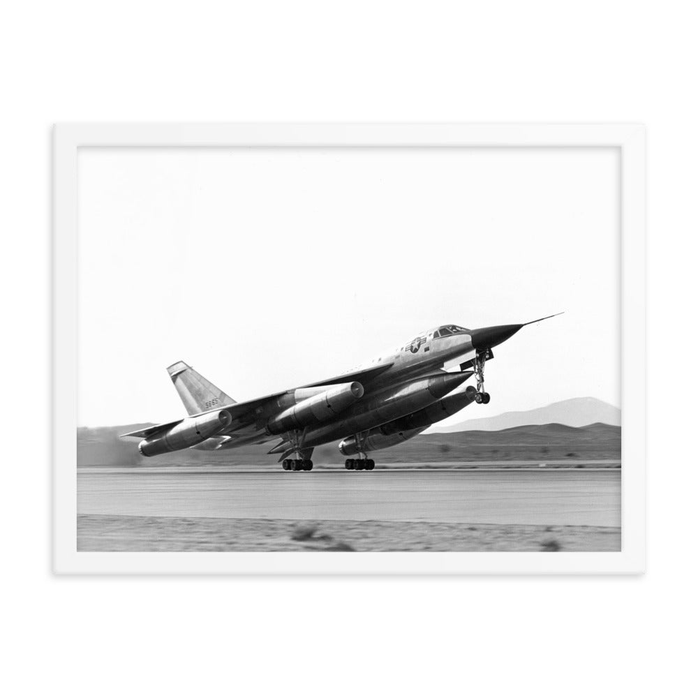 B-58 Hustler Take-Off Framed poster - I Love a Hangar