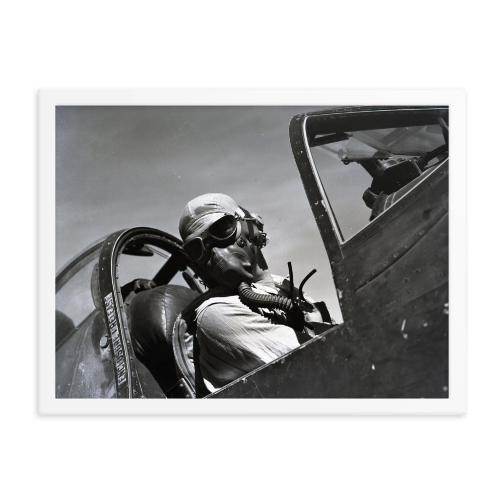 F4U Corsair Pilot Framed poster