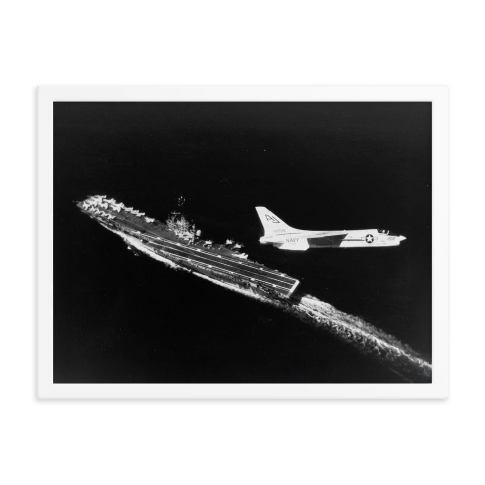 F-8 Crusader In Flight Framed poster - I Love a Hangar
