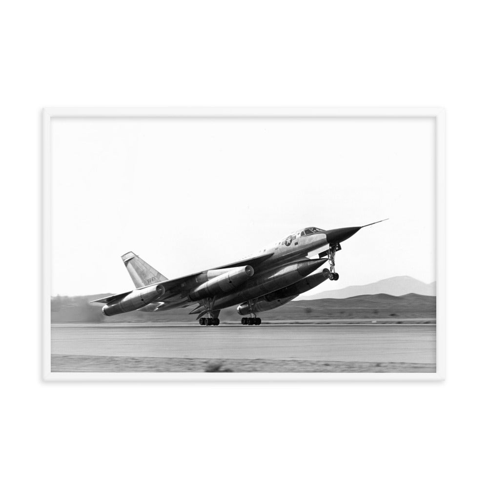 B-58 Hustler Take-Off Framed poster - I Love a Hangar