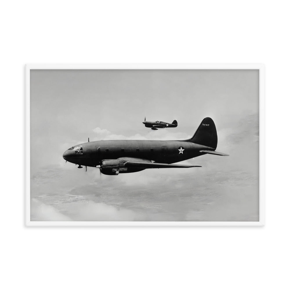 C-46 Commando Framed poster - I Love a Hangar