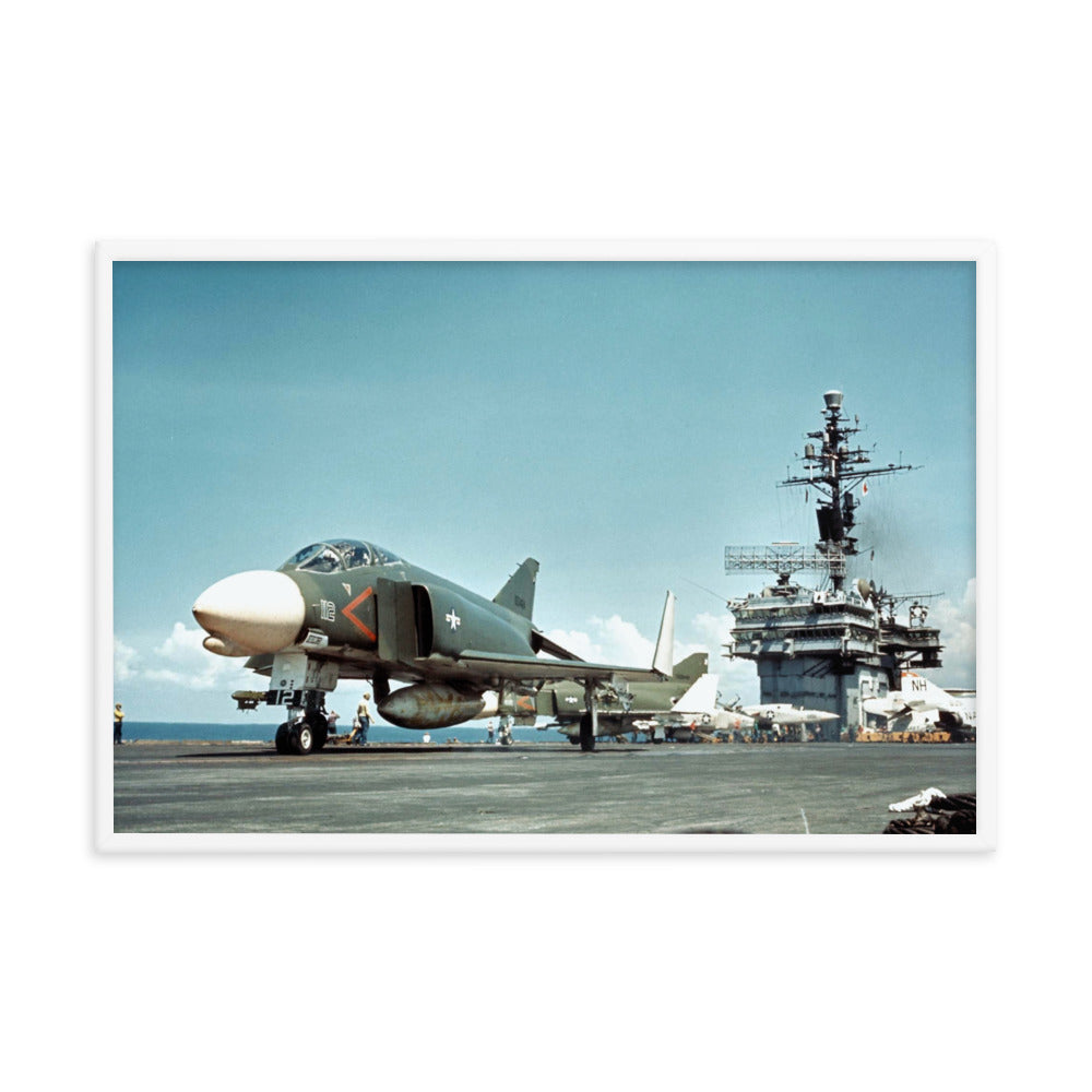 F-4G Camouflaged Phantom Framed poster - I Love a Hangar