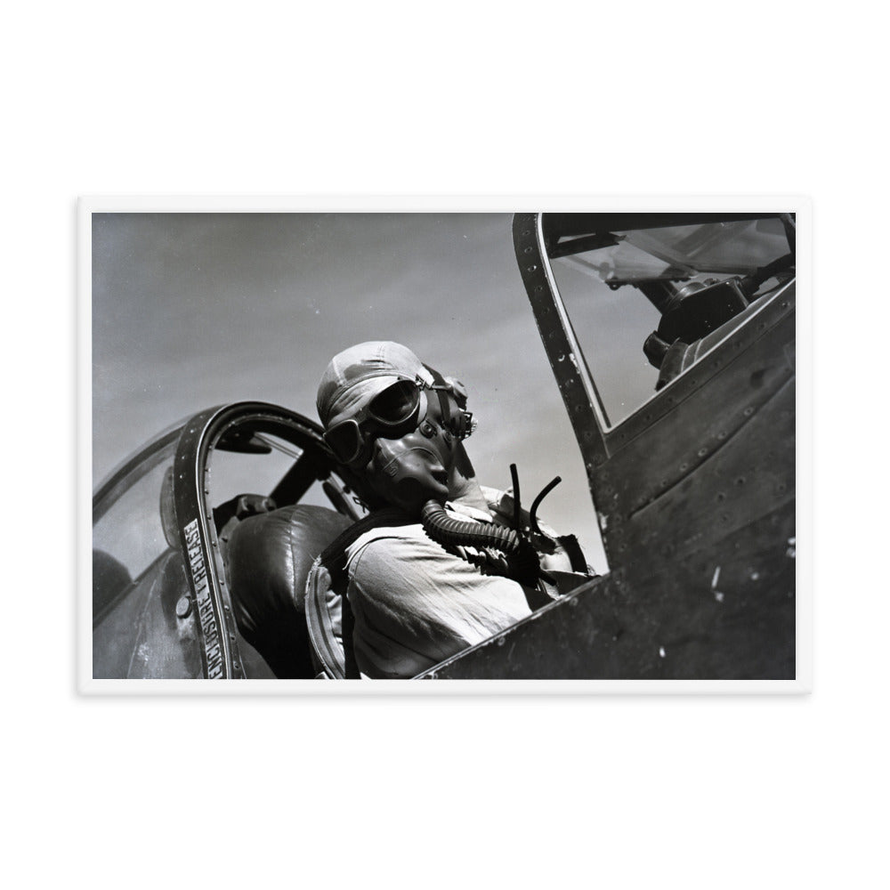 F4U Corsair Pilot Framed poster - I Love a Hangar