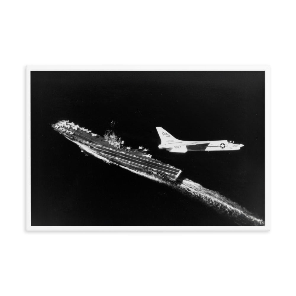 F-8 Crusader In Flight Framed poster - I Love a Hangar