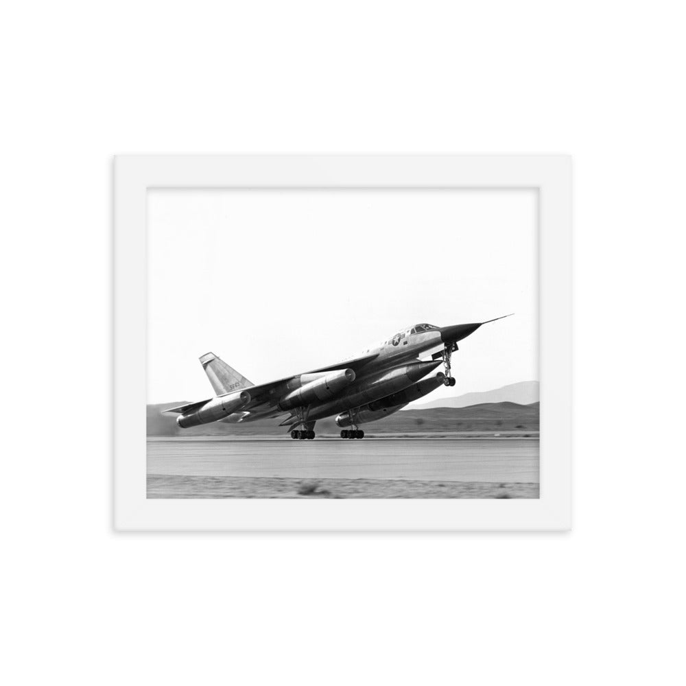 B-58 Hustler Take-Off Framed poster - I Love a Hangar