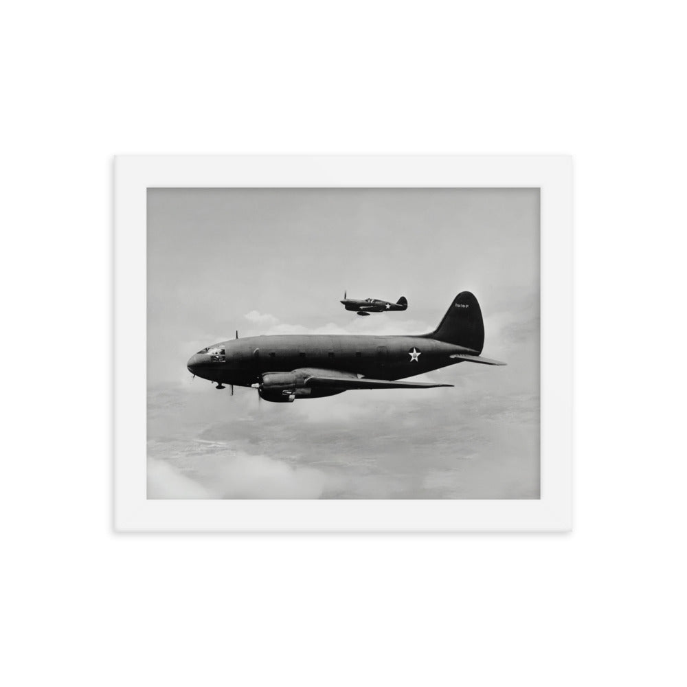 C-46 Commando Framed poster - I Love a Hangar