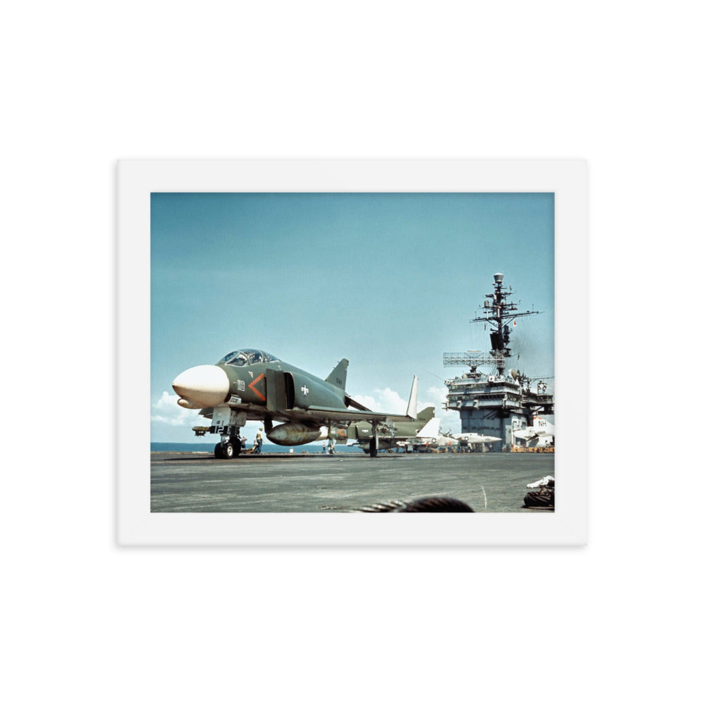 F-4G Camouflaged Phantom Framed poster - I Love a Hangar