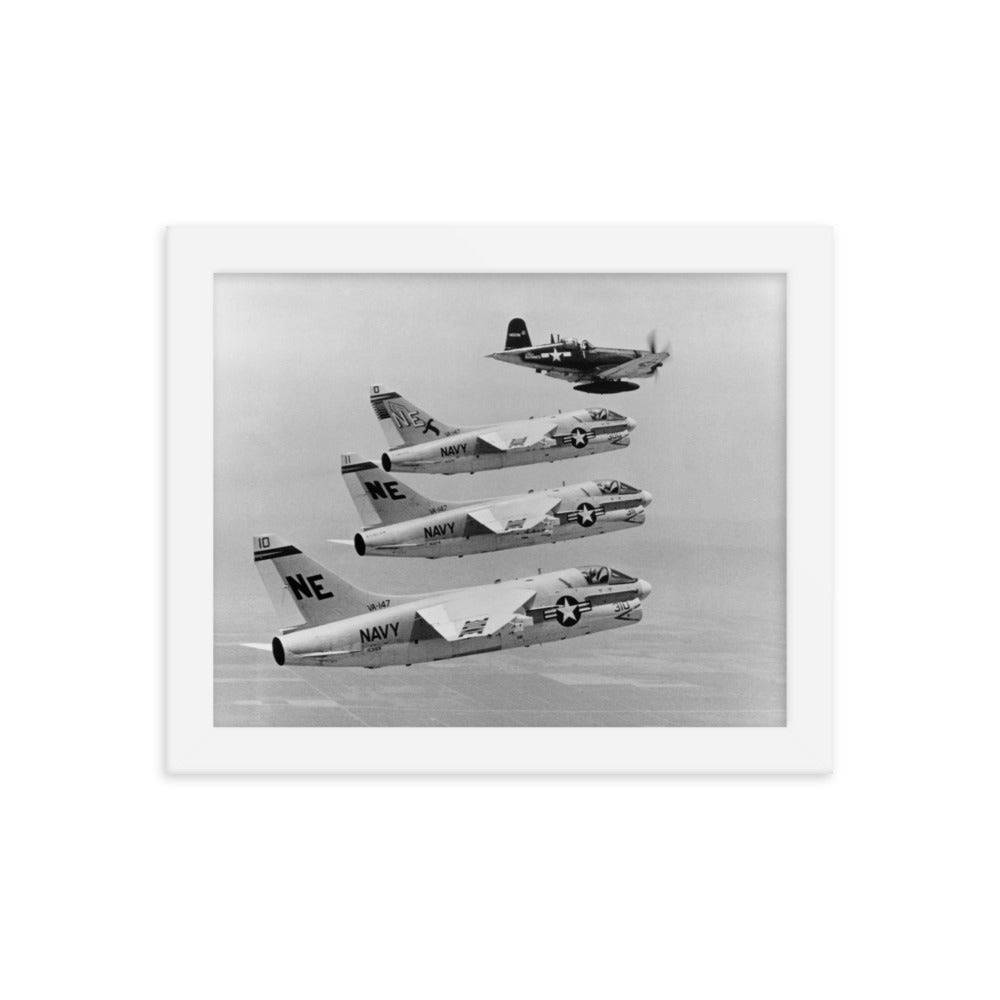 Corsair Formation Framed poster - I Love a Hangar