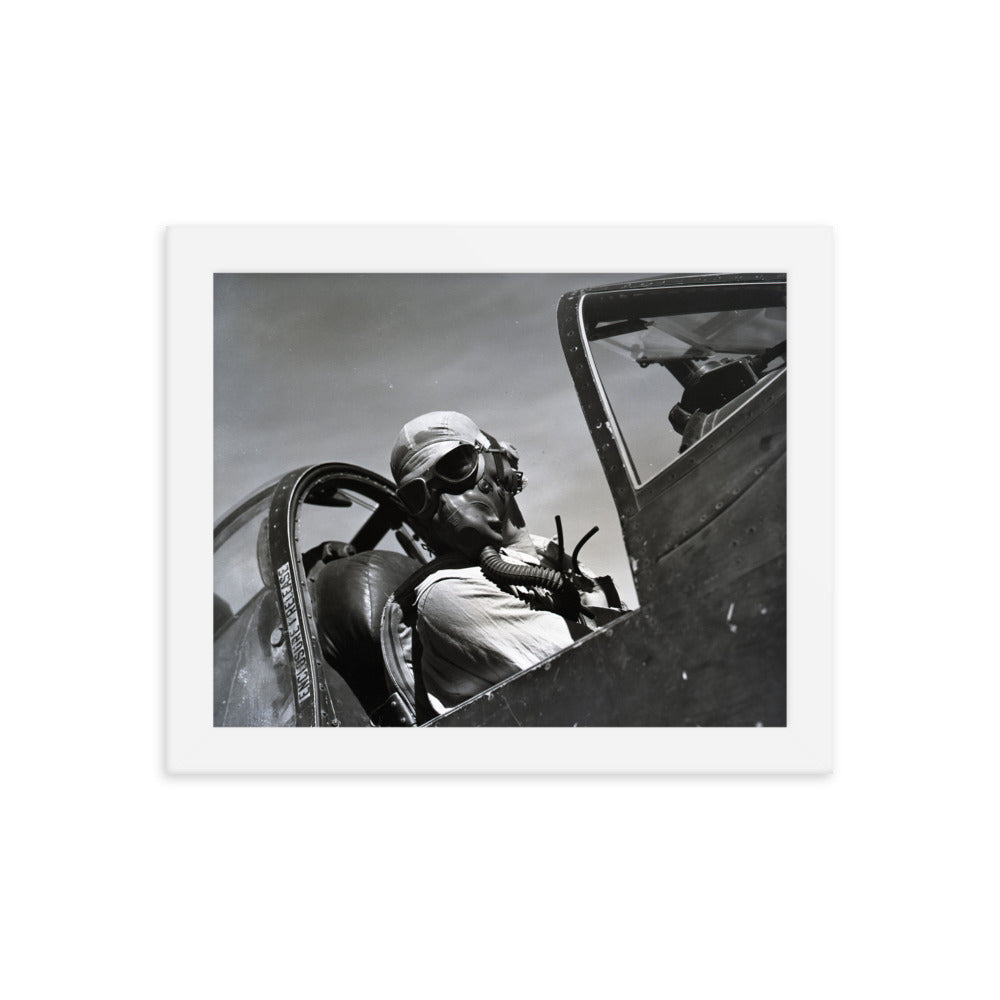 F4U Corsair Pilot Framed poster