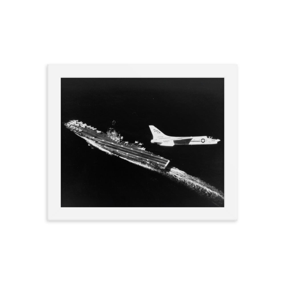 F-8 Crusader In Flight Framed poster - I Love a Hangar