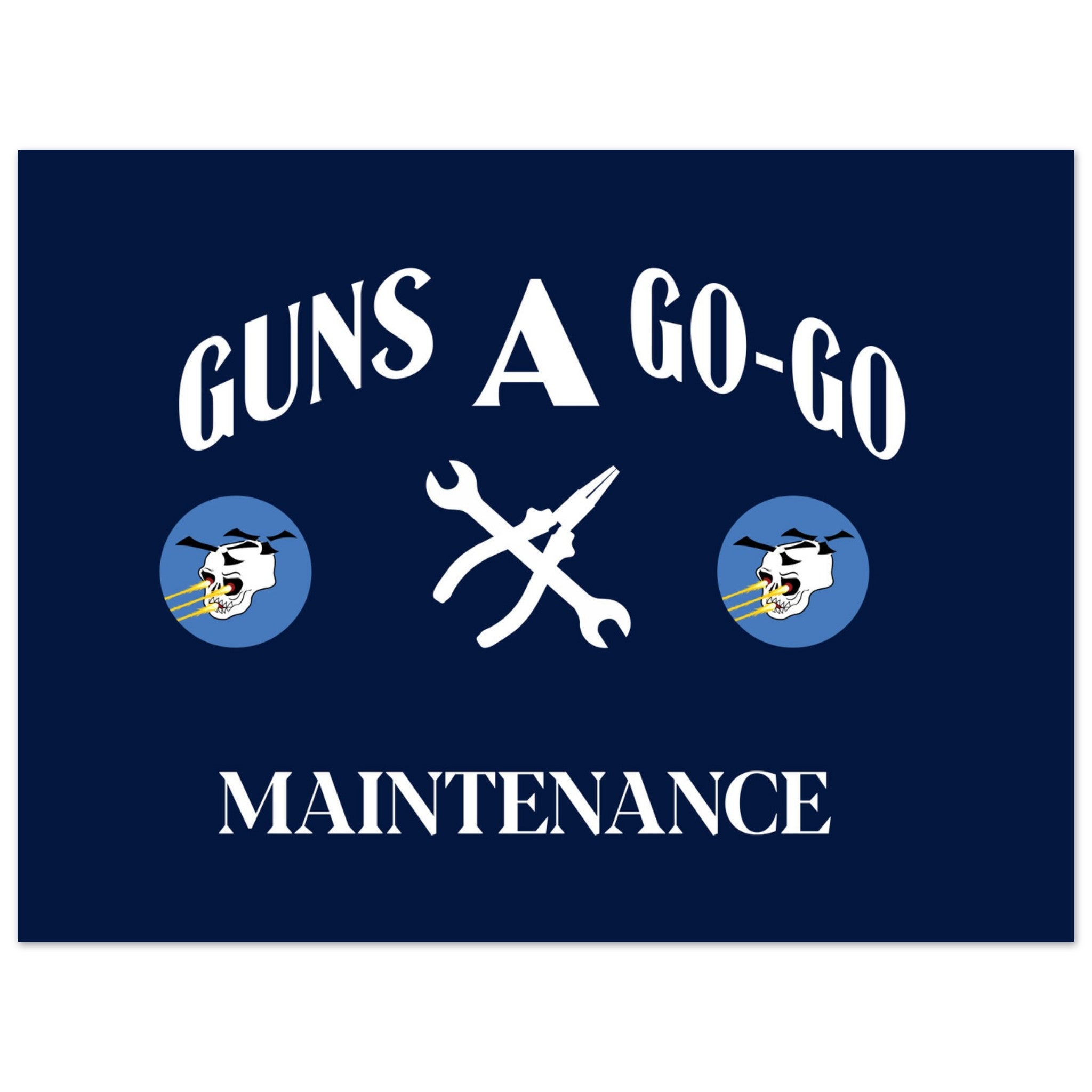 "Guns A Go-Go" (53rd Avn Det) Aluminum Print - I Love a Hangar