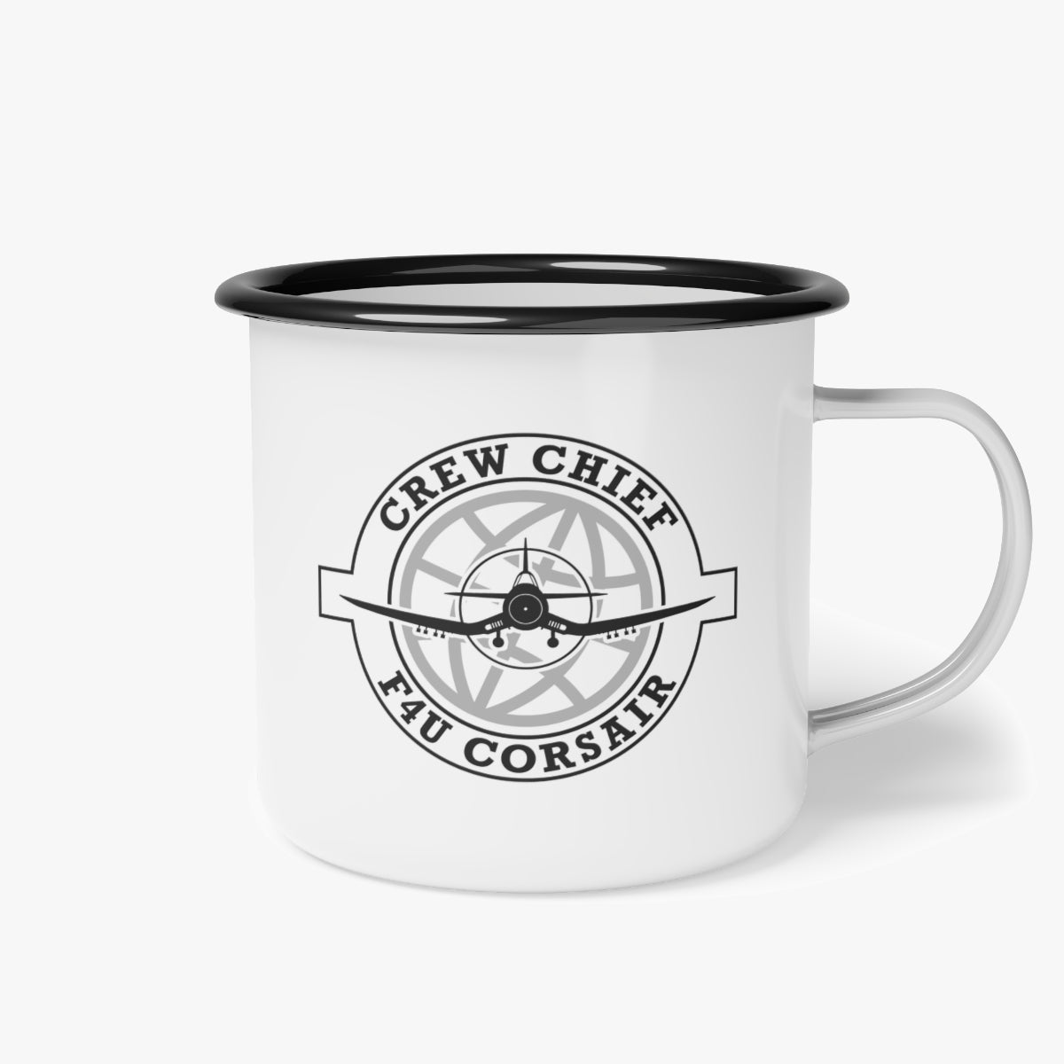 Crew Chief Enamel Mug (F4U Corsair) - I Love a Hangar