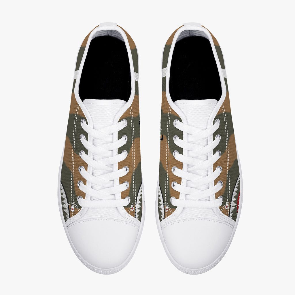 P-40 "White #5" of Charles Bond Low Top Canvas Shoes - I Love a Hangar
