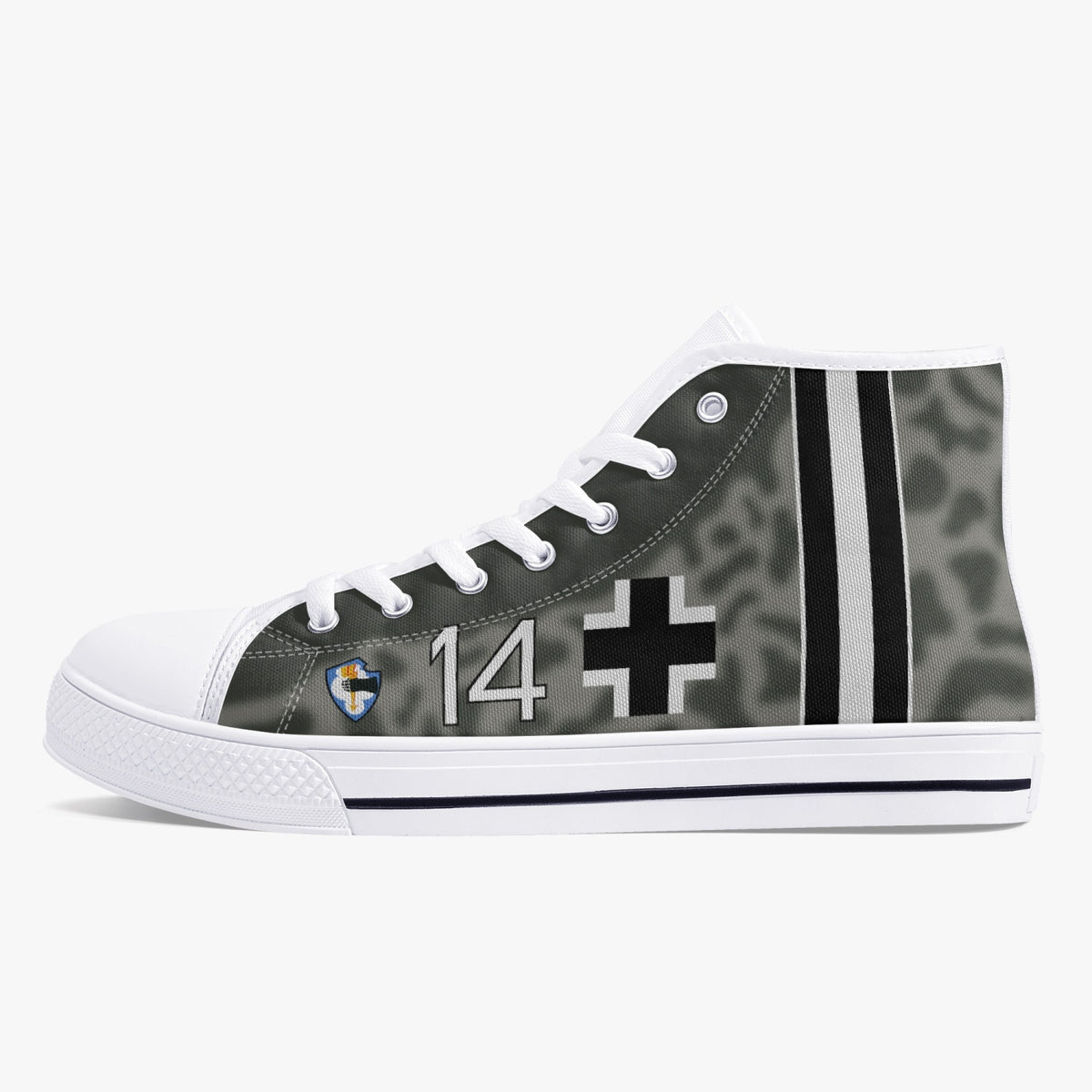Fw-190 "White 14" High Top Canvas Shoes - I Love a Hangar