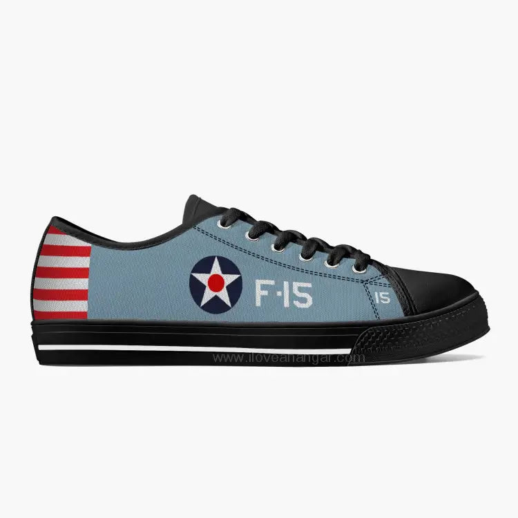 F4F Wildcat "F-15" of Butch O'Hare Low Top Canvas Shoes - I Love a Hangar