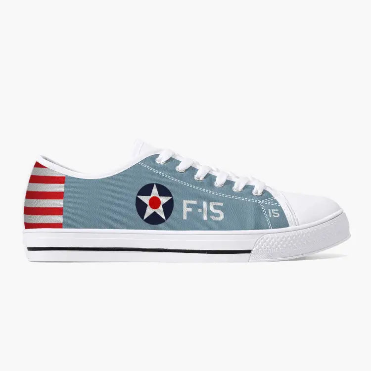 F4F Wildcat "F-15" of Butch O'Hare Low Top Canvas Shoes - I Love a Hangar