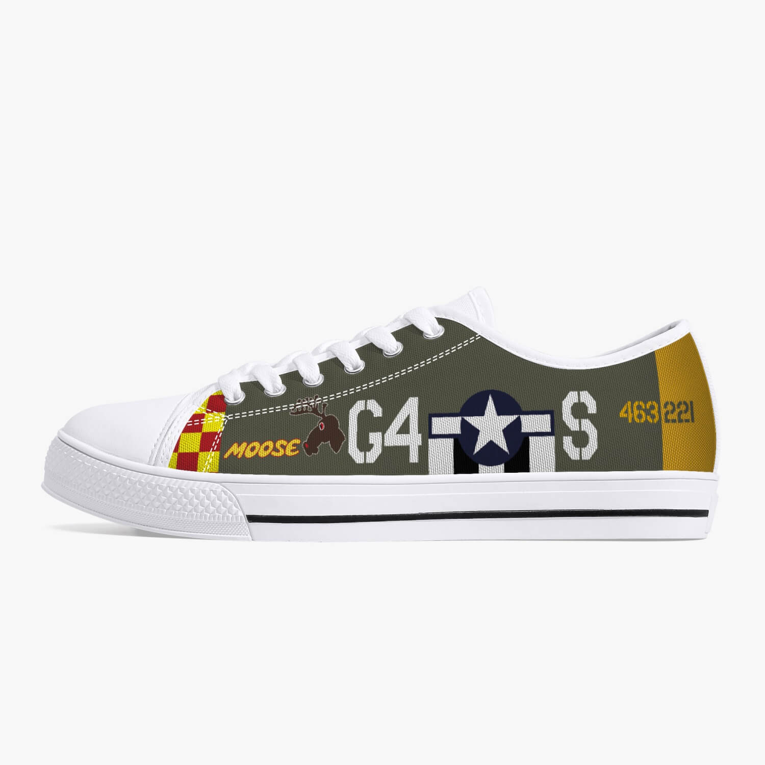 P-51 "Moose/Candyman" Low Top Canvas Shoes - I Love a Hangar