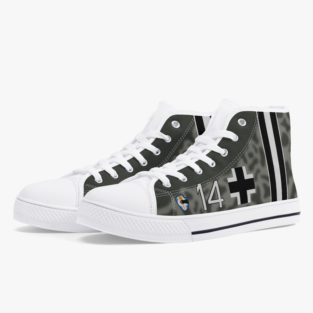 Fw-190 "White 14" High Top Canvas Shoes - I Love a Hangar