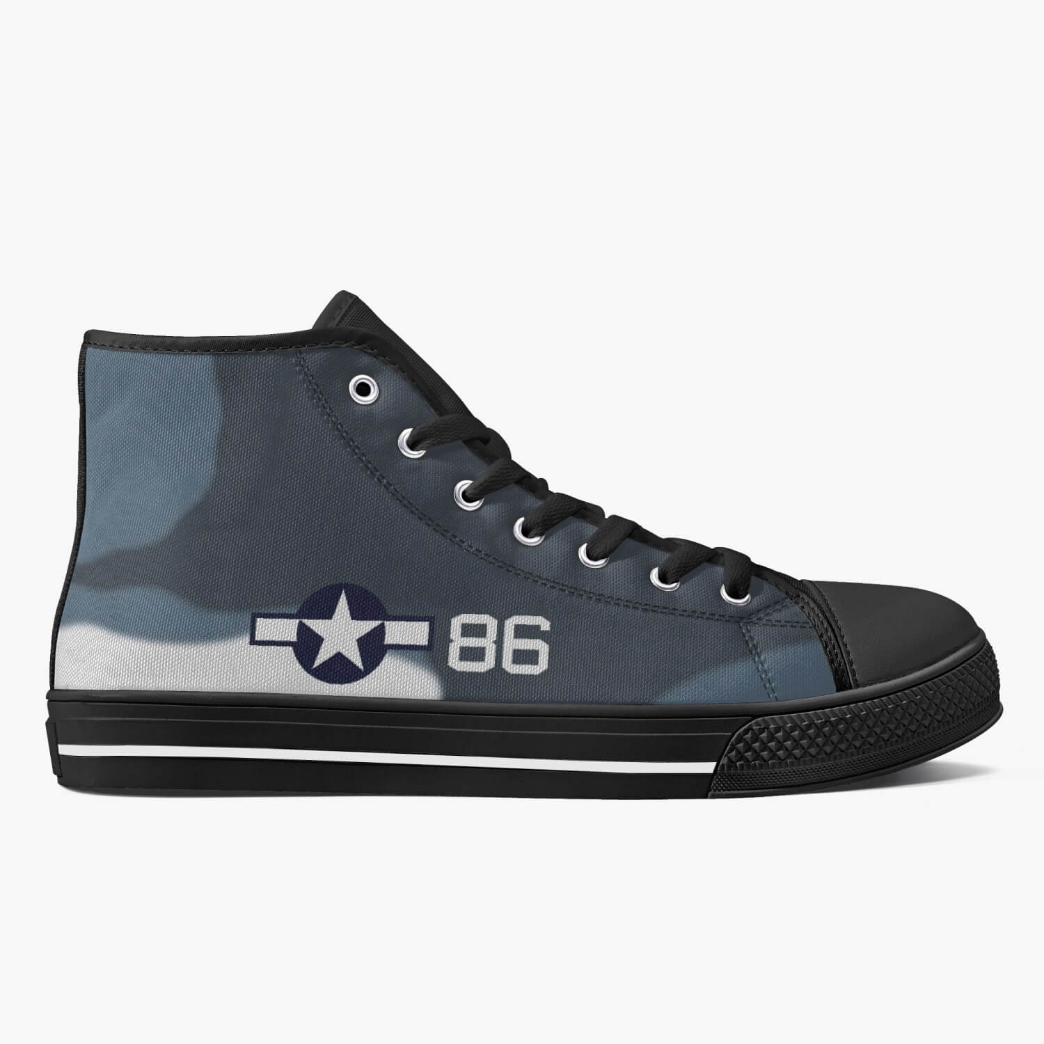 F4U Corsair "Lucybelle" High Top Canvas Shoes - I Love a Hangar