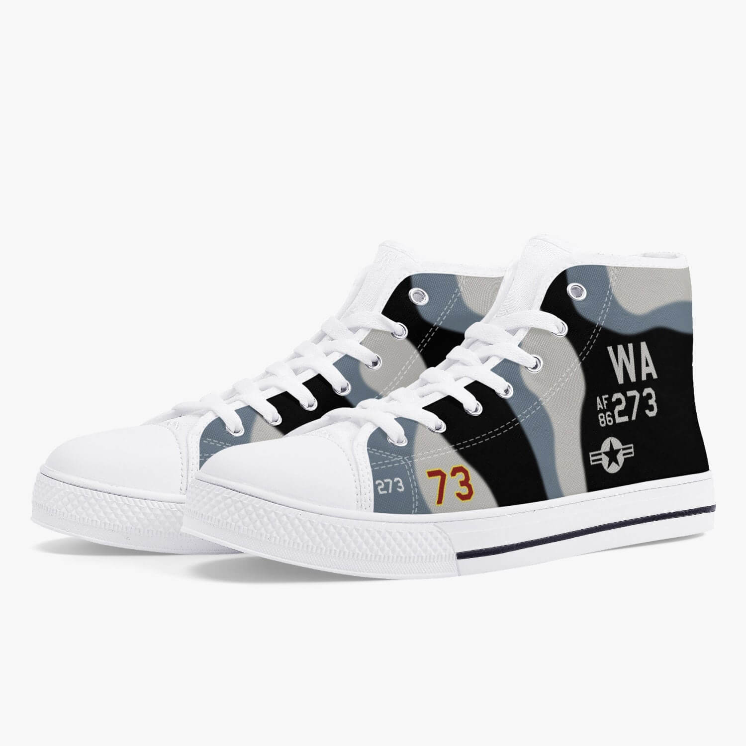 64th Aggressor Squadron High Top Canvas Shoes - I Love a Hangar