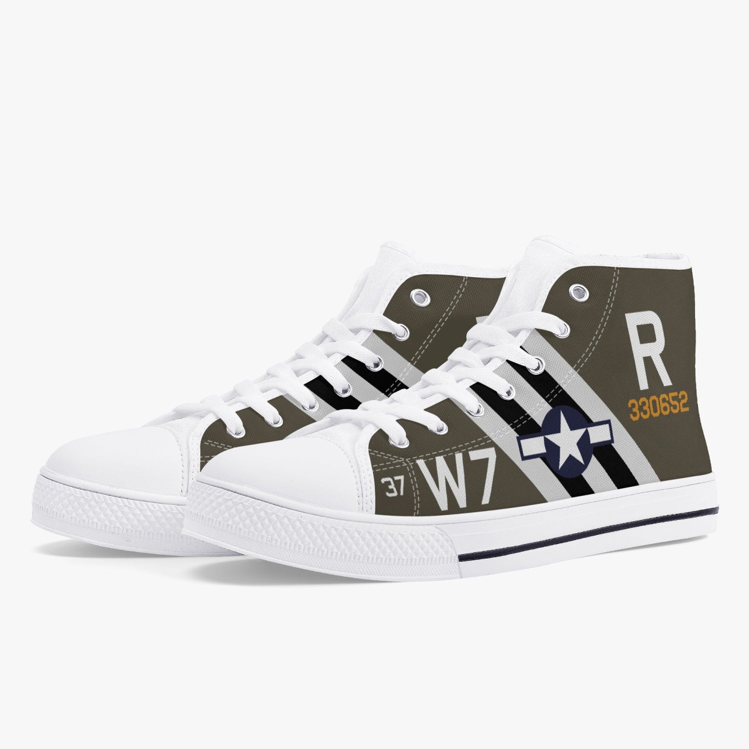 C-47 "Whiskey 7" High Top Canvas Shoes - I Love a Hangar