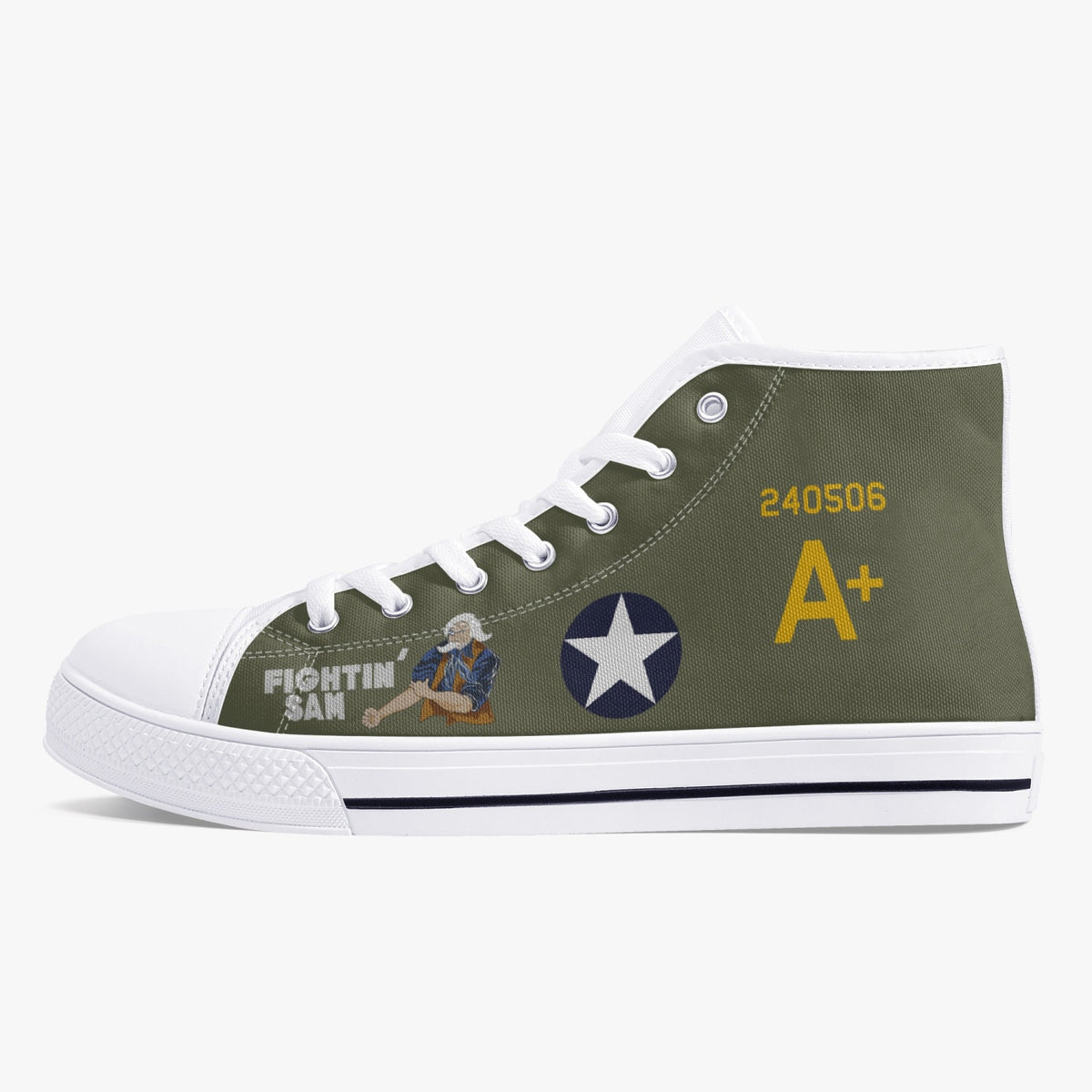 B-24 "Fightin' Sam" High Top Canvas Shoes - I Love a Hangar