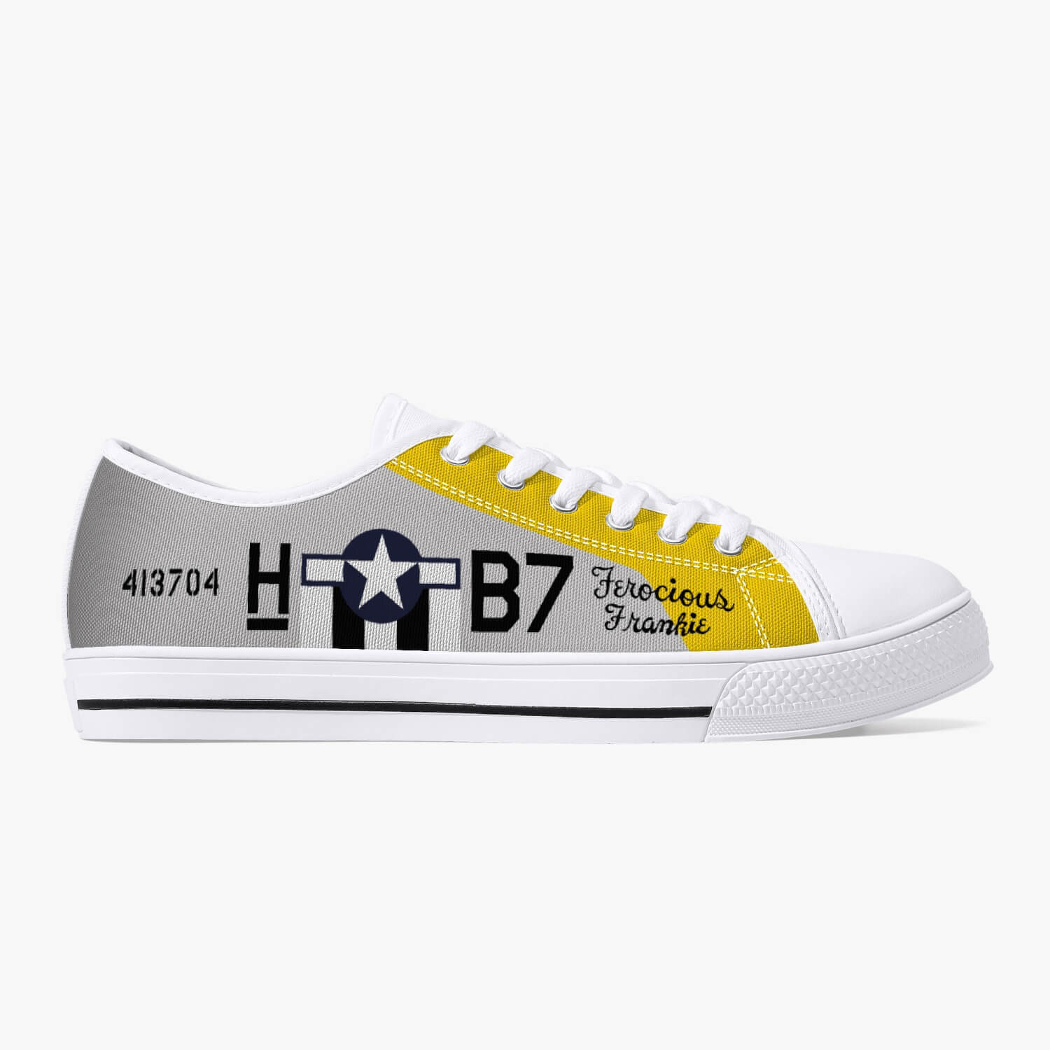 P-51 "Ferocious Frankie" Low Top Canvas Shoes - I Love a Hangar