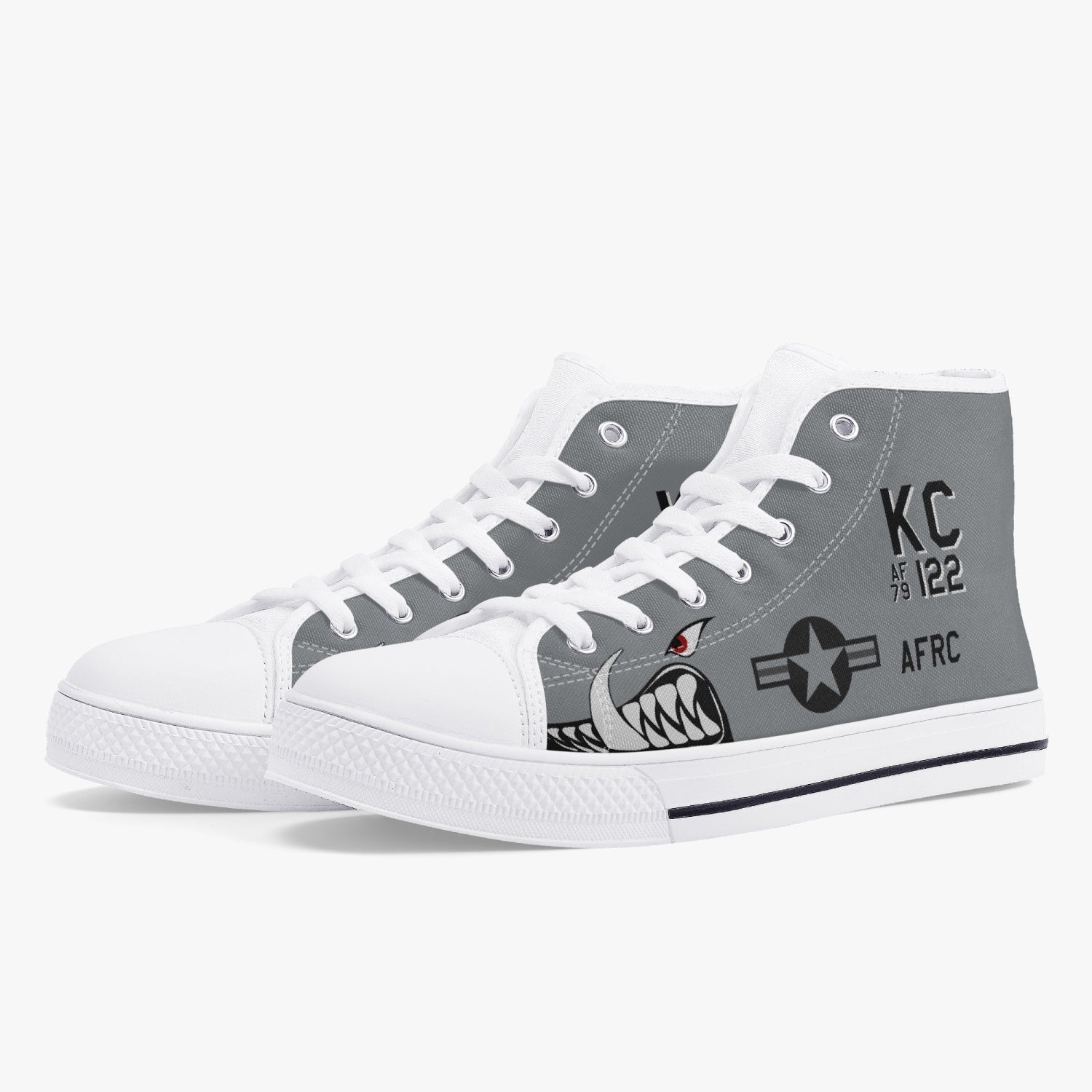 A-10 "KC Hawgs" High Top Canvas Shoes - I Love a Hangar