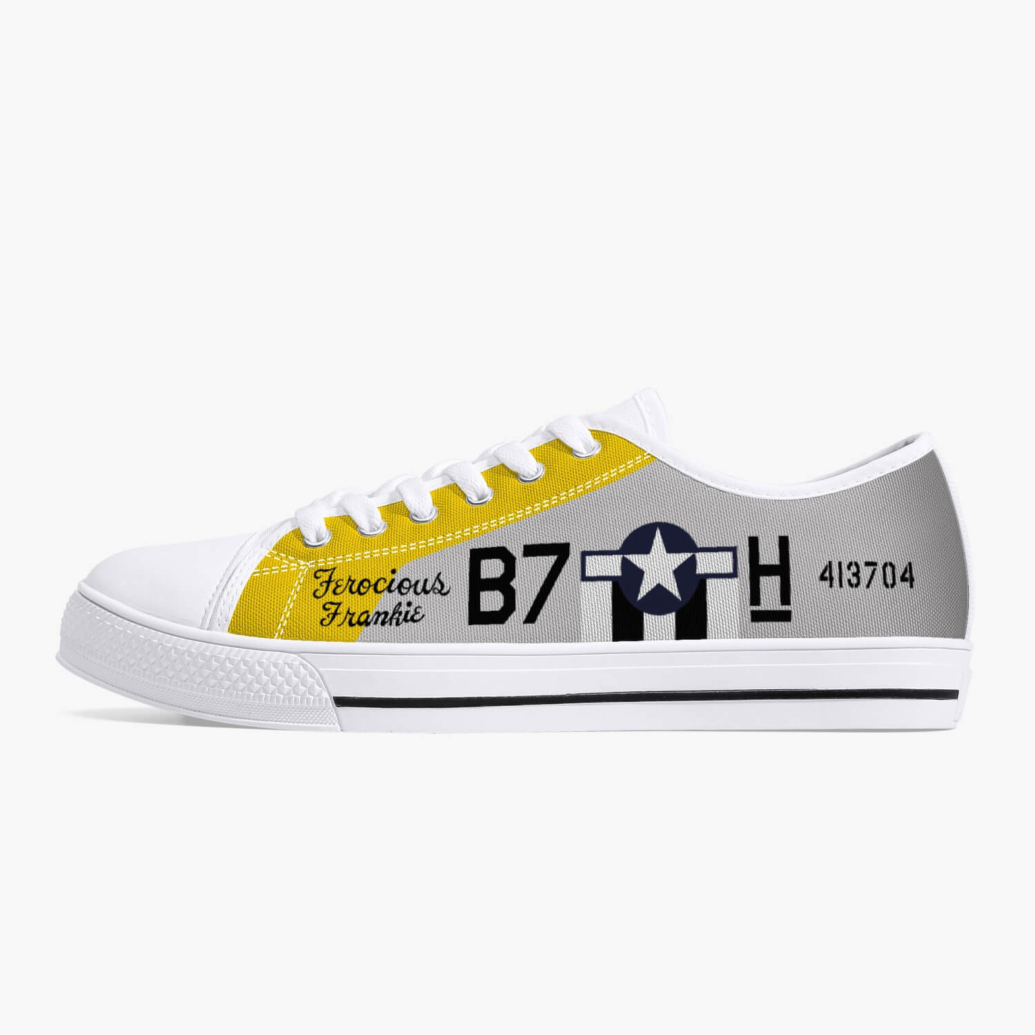 P-51 "Ferocious Frankie" Low Top Canvas Shoes - I Love a Hangar