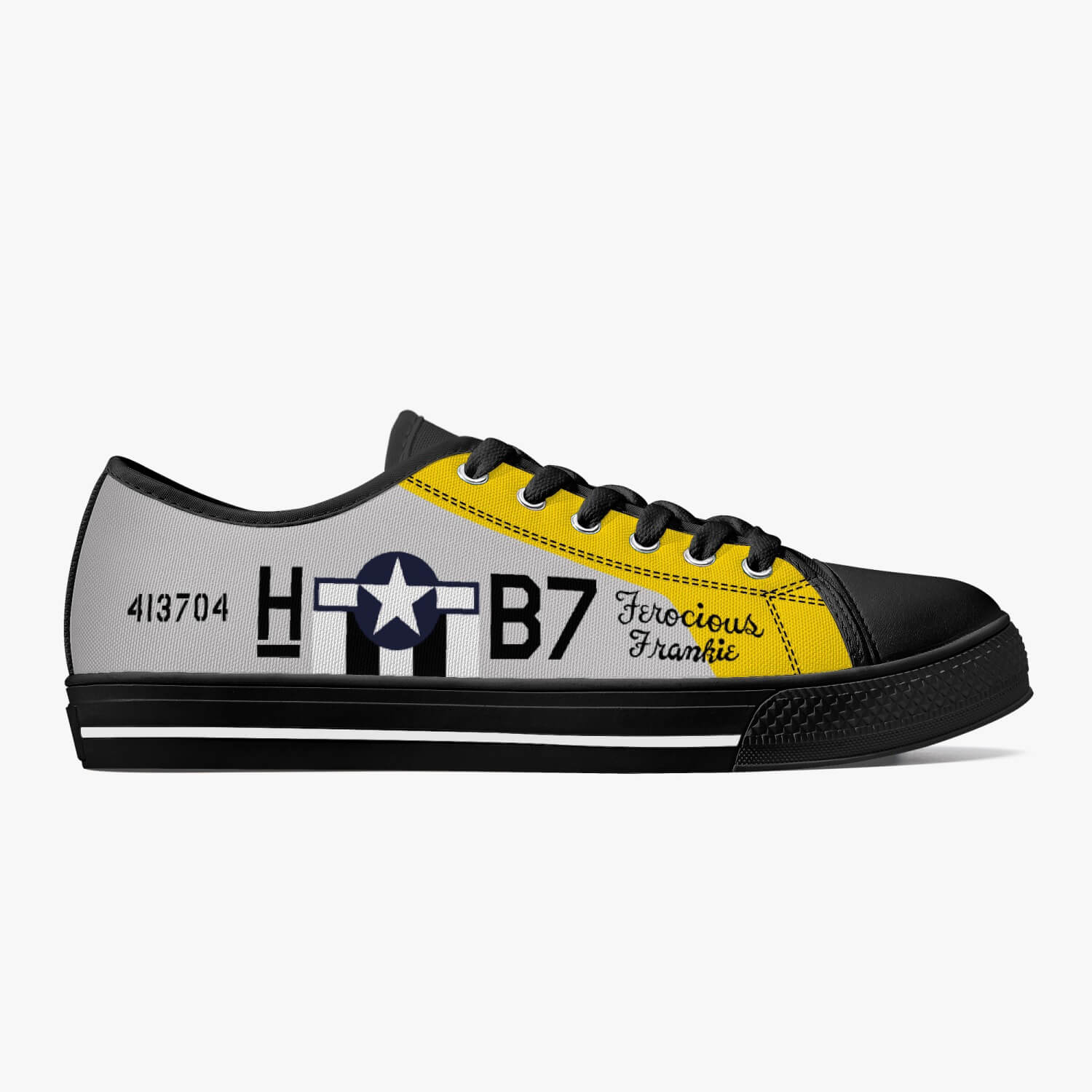 P-51 "Ferocious Frankie" Low Top Canvas Shoes - I Love a Hangar