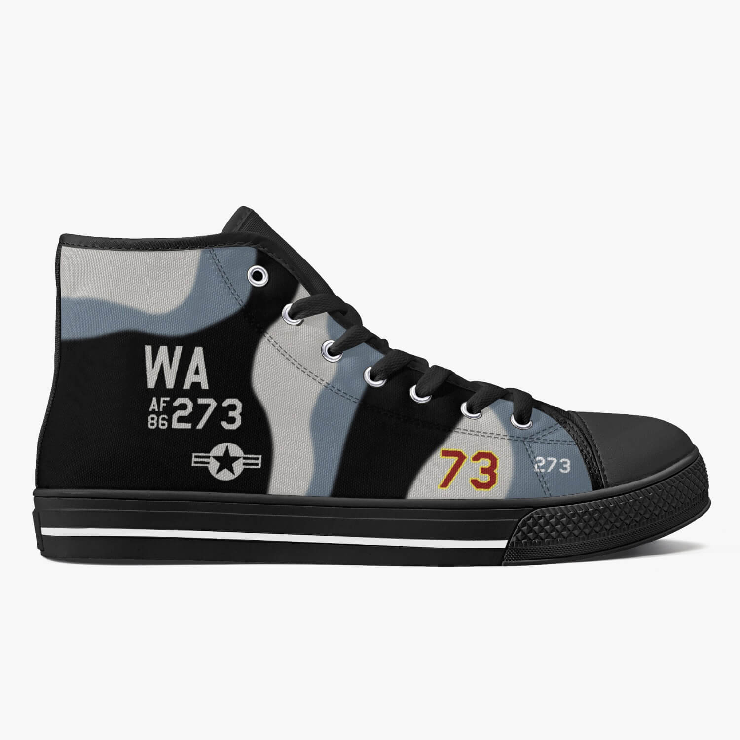 64th Aggressor Squadron High Top Canvas Shoes - I Love a Hangar