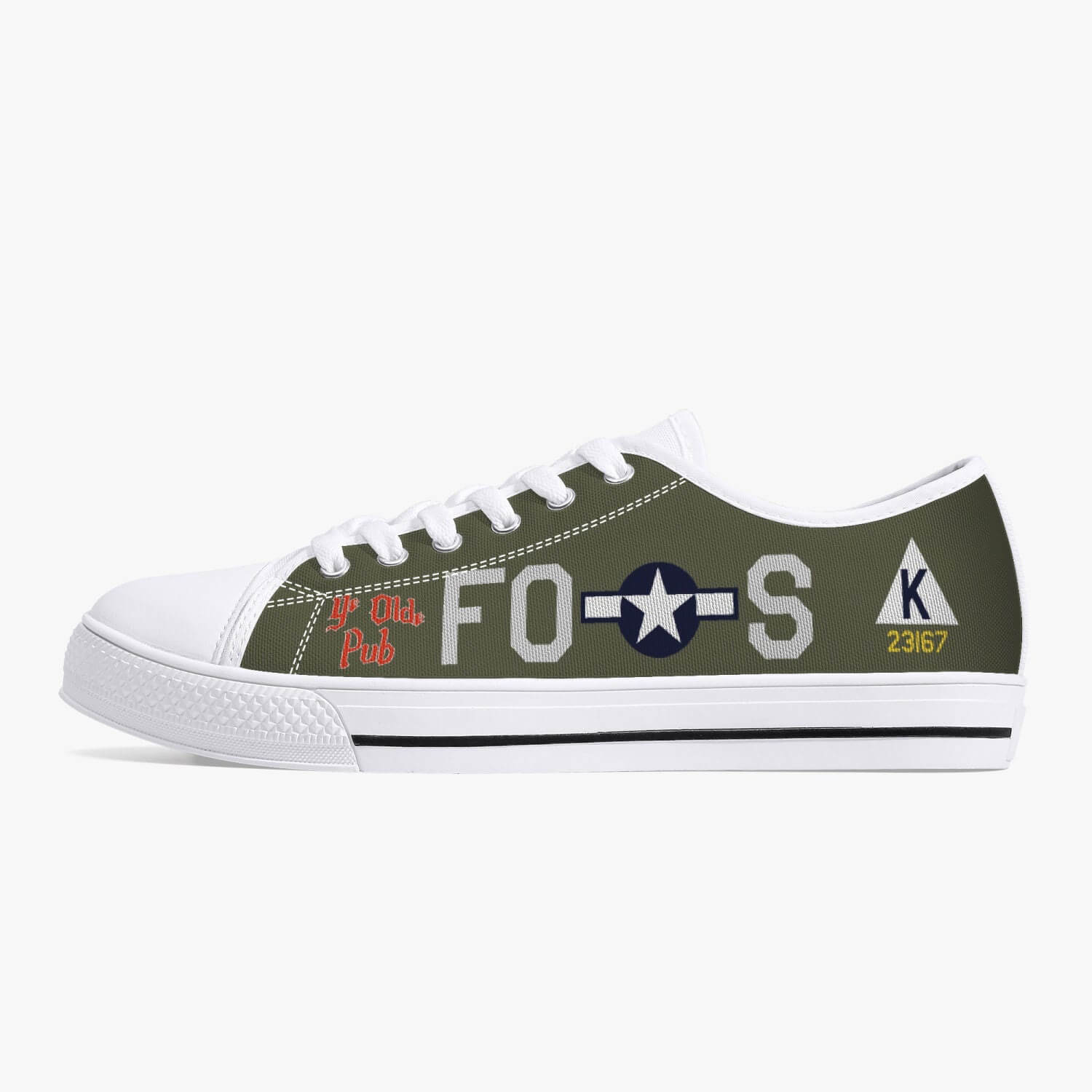 B-17 "Ye Olde Pub" Low Top Canvas Shoes - I Love a Hangar