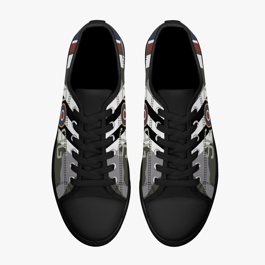 Spitfire "9G-Q" (MJ627) Low Top Canvas Shoes - I Love a Hangar