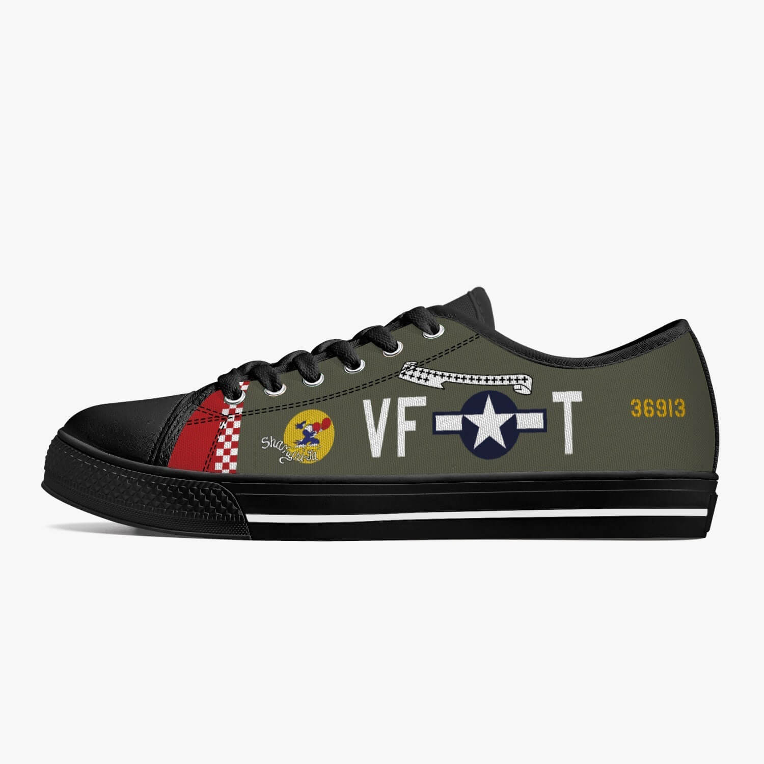 P-51 "Shangri-La" Low Top Canvas Shoes - I Love a Hangar