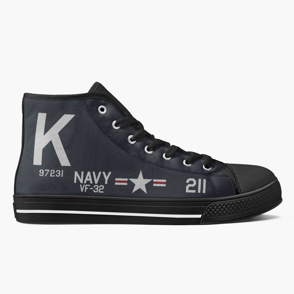 F4U Corsair of Jesse Brown High Top Canvas Shoes - I Love a Hangar