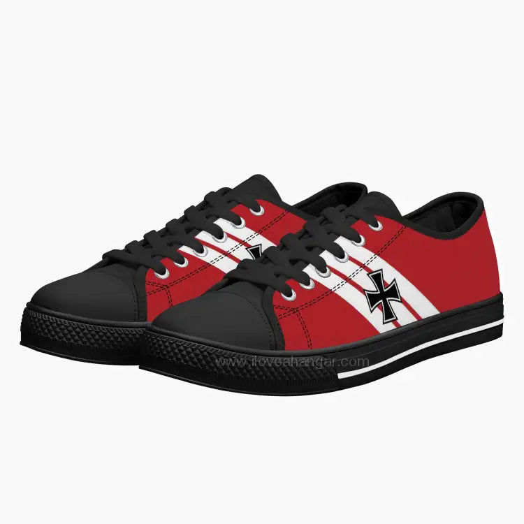 Fokker Dr.I "Red Baron" Low Top Canvas Shoes - I Love a Hangar