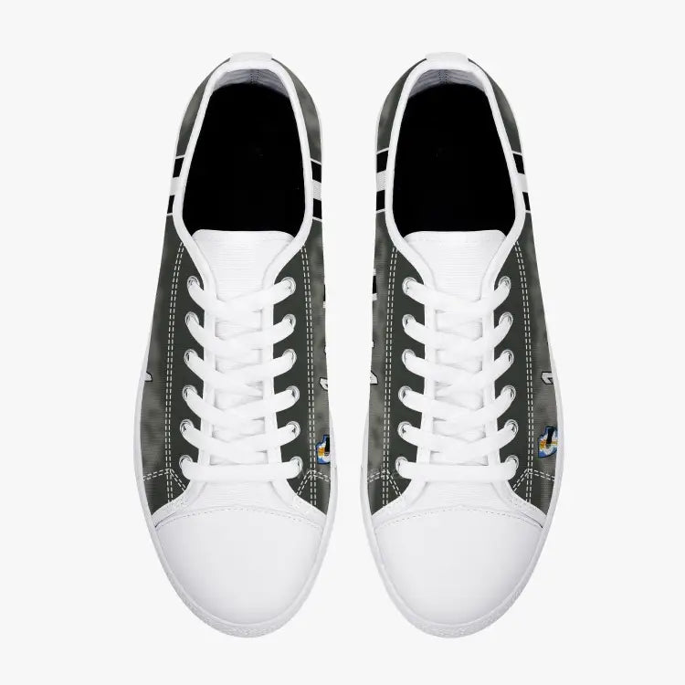 Fw-190 "White 14" Low Top Canvas Shoes - I Love a Hangar