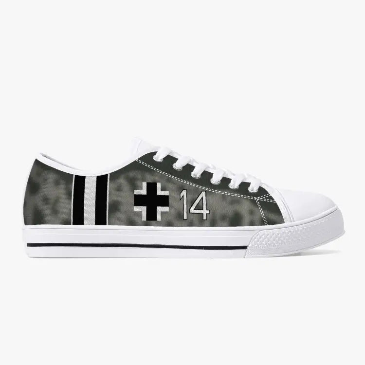 Fw-190 "White 14" Low Top Canvas Shoes - I Love a Hangar