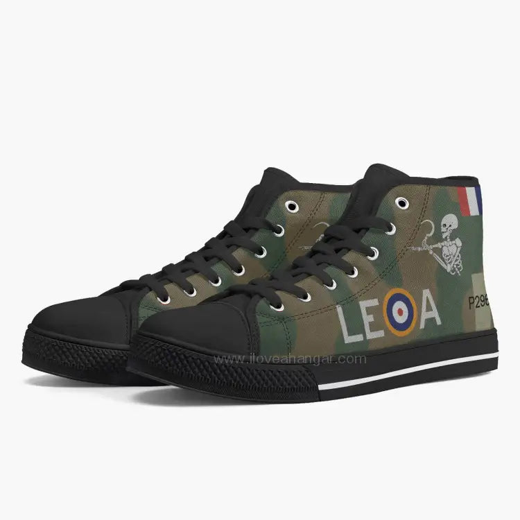 Custom Men’s High Top Canvas Shoes (Mountain) - Add Your Aircraft 5.5