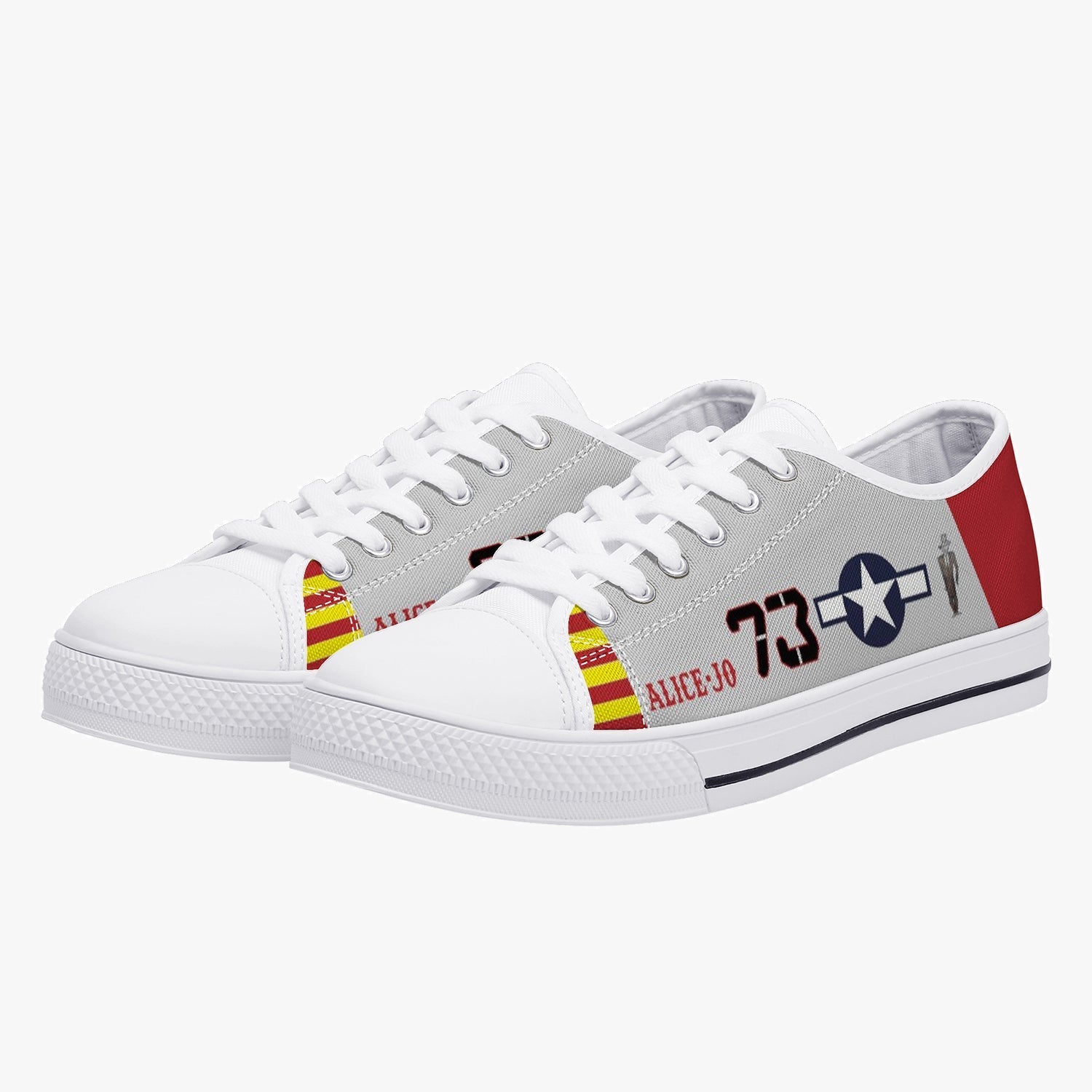 P-51 "Alice-Jo" Low Top Canvas Shoes - I Love a Hangar