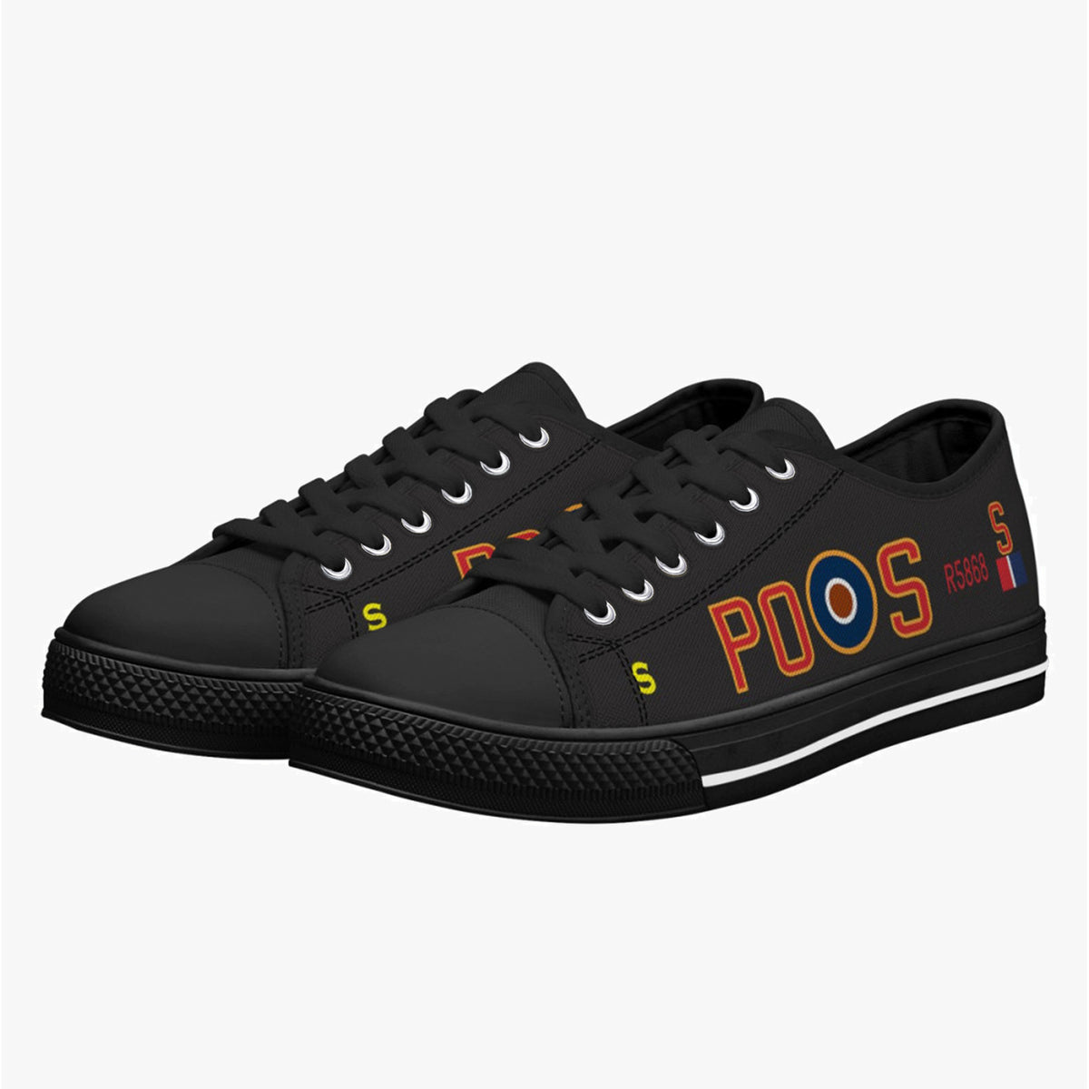 Lancaster "S for Sugar" Low Top Canvas Shoes (Black) - I Love a Hangar
