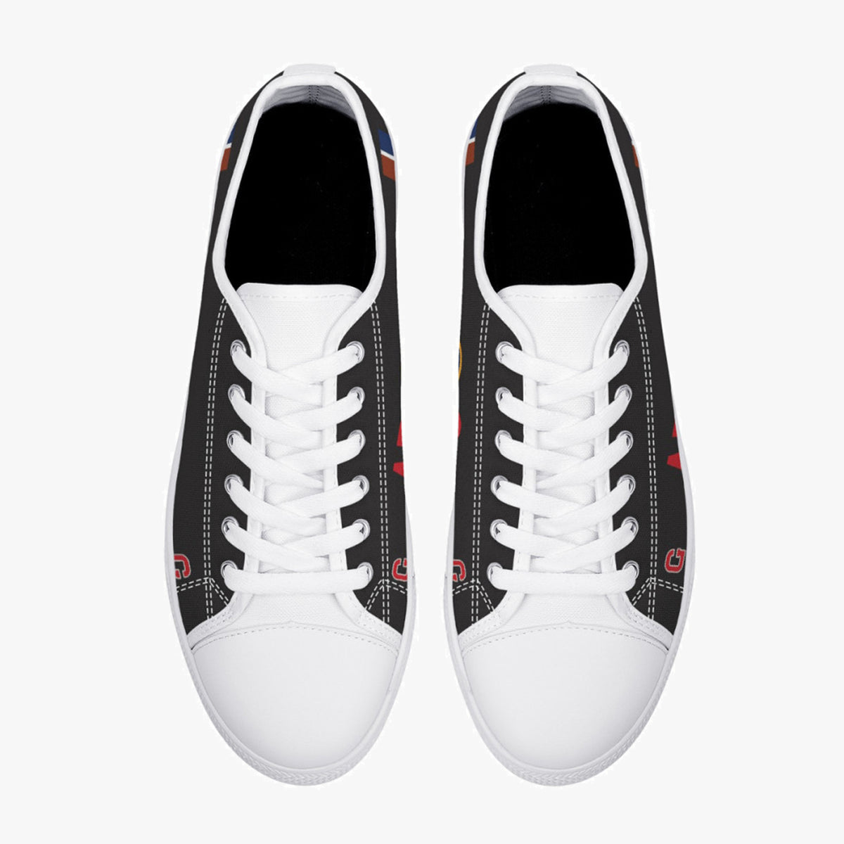 Lancaster "G for George" Low Top Canvas Shoes (Black) - I Love a Hangar