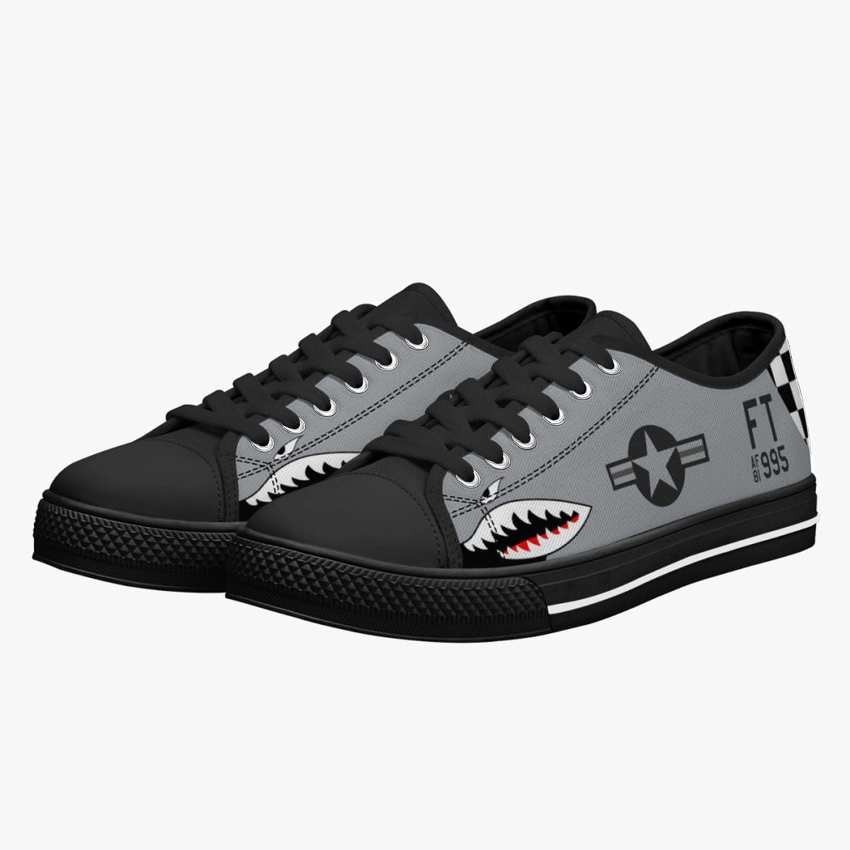 A-10 "Tigers Sharks" Low Top Canvas Shoes - I Love a Hangar
